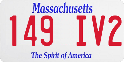 MA license plate 149IV2