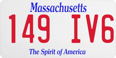 MA license plate 149IV6