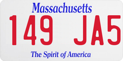 MA license plate 149JA5