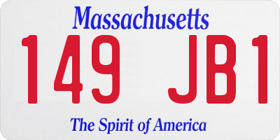 MA license plate 149JB1