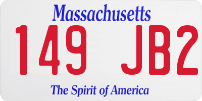 MA license plate 149JB2