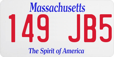 MA license plate 149JB5