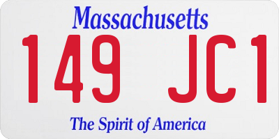 MA license plate 149JC1