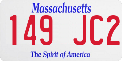 MA license plate 149JC2