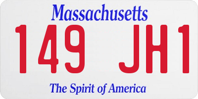 MA license plate 149JH1