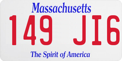 MA license plate 149JI6