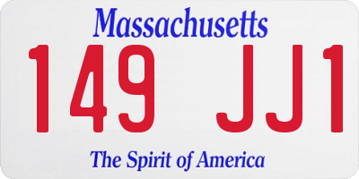 MA license plate 149JJ1