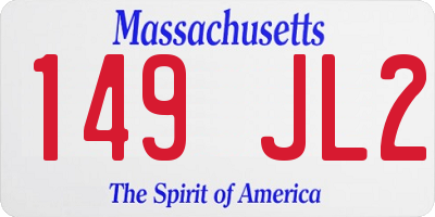 MA license plate 149JL2