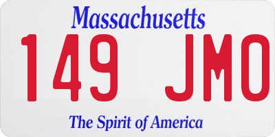 MA license plate 149JM0