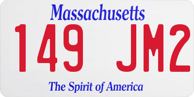 MA license plate 149JM2