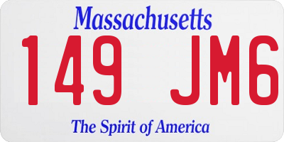 MA license plate 149JM6