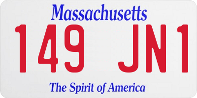 MA license plate 149JN1