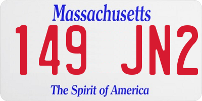 MA license plate 149JN2