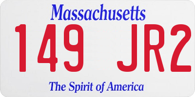 MA license plate 149JR2