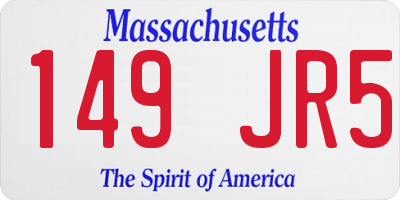 MA license plate 149JR5