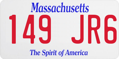 MA license plate 149JR6