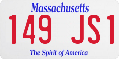 MA license plate 149JS1