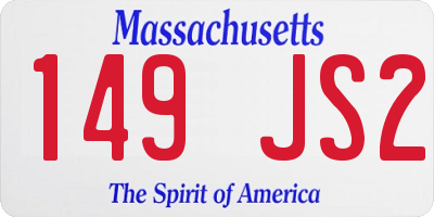 MA license plate 149JS2