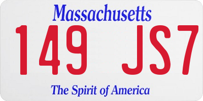 MA license plate 149JS7