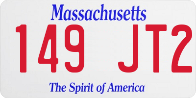 MA license plate 149JT2