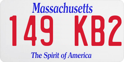 MA license plate 149KB2