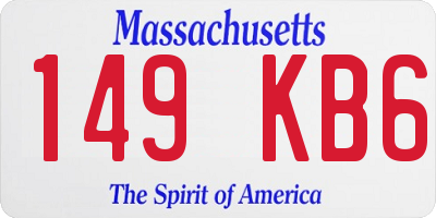 MA license plate 149KB6