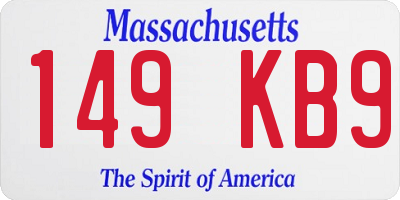 MA license plate 149KB9