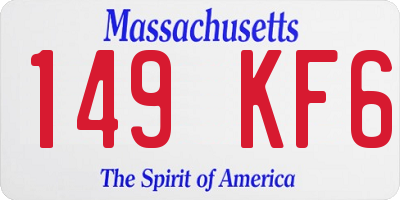MA license plate 149KF6