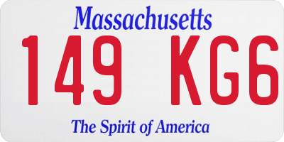 MA license plate 149KG6