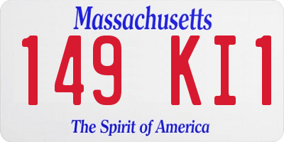 MA license plate 149KI1
