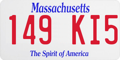 MA license plate 149KI5