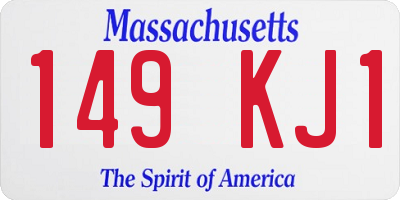 MA license plate 149KJ1