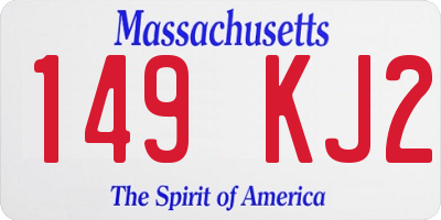MA license plate 149KJ2