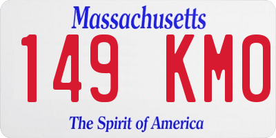 MA license plate 149KM0