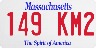 MA license plate 149KM2