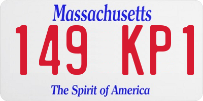 MA license plate 149KP1