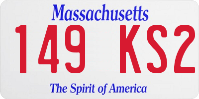 MA license plate 149KS2