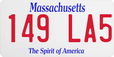 MA license plate 149LA5