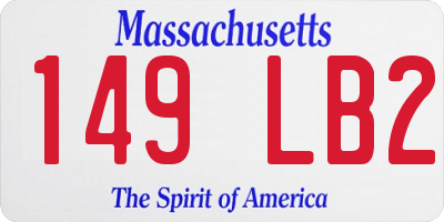 MA license plate 149LB2