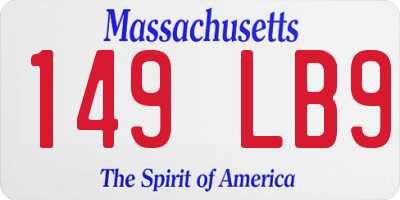 MA license plate 149LB9