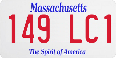MA license plate 149LC1