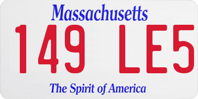 MA license plate 149LE5