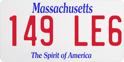 MA license plate 149LE6