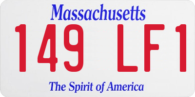 MA license plate 149LF1