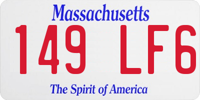 MA license plate 149LF6