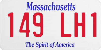 MA license plate 149LH1