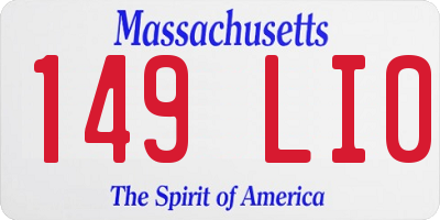 MA license plate 149LI0