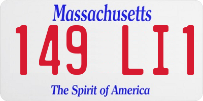 MA license plate 149LI1