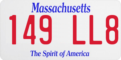 MA license plate 149LL8