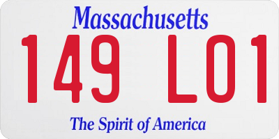 MA license plate 149LO1
